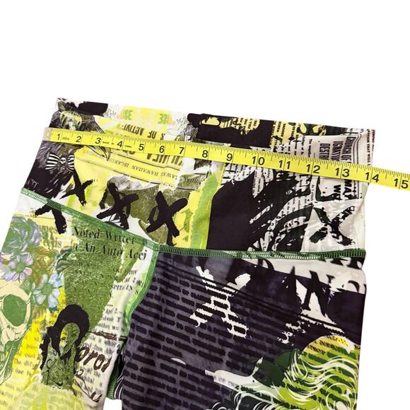 Niyama Sol Rare print newspaper sketches sz L yoga activewear yoga - Picture 8 of 9